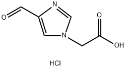 4-醛基咪唑-1-乙酸盐酸盐 结构式