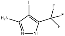 4-碘-5-(三氟甲基)-1H-吡唑-3-胺 结构式