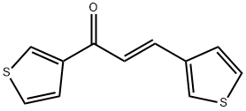 (E)-1,3-di(thiophen-3-yl)prop-2-en-1-one 结构式