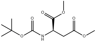 (R)-DIMETHYL 2-(TERT-BUTOXYCARBONYLAMINO)SUCCINATE 结构式