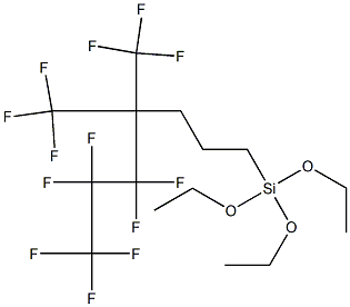三乙氧基[5,5,6,6,7,7,7-七氟-4,4-双(三氟甲基)庚基]硅烷 结构式