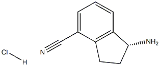 (R)-1-氨基-4-氰基-2,3-二氢茚盐酸盐 结构式