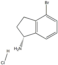 (R)-4-溴-2,3-二氢-1H-茚-1-胺盐酸盐 结构式