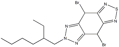 4,8-二溴-6-(2-乙基己基)-[1,2,5]噻二唑[3,4-F]苯并三氮唑 结构式