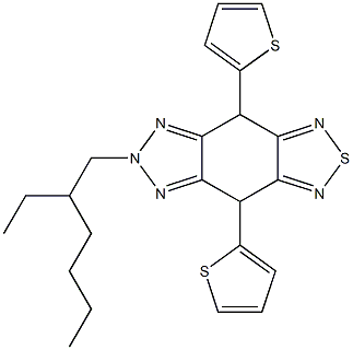 4,8-二(噻吩-2-基)-6-(2-乙基己基)-[1,2,5]噻二唑[3,4-F]苯并三氮唑 结构式