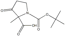 1-tert-Butyl2-methyl3-oxopyrrolidine-1,2-dicarboxylate 结构式
