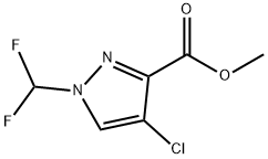 4-chloro-1-difluoromethyl-1H-pyrazole-3-carboxylic acid methyl ester 结构式