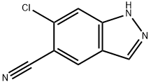 6-CHLORO-1H-INDAZOLE-5-CARBONITRILE 结构式