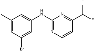 N-(3-溴-5-甲基苯基)-4-(二氟甲基)嘧啶-2-胺 结构式