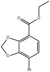 7-溴苯并[D][1,3]二氧杂环戊烯-4-羧酸乙酯 结构式