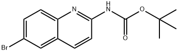 (6-溴喹啉-2-基)氨基甲酸叔丁酯 结构式