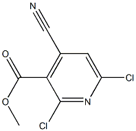 2,6-二氯-4-氰基烟酸甲酯 结构式