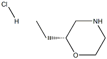 (R)-2-Ethylmorpholine hydrochloride 结构式