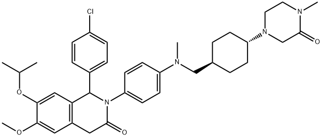 1-(4-氯苯基)-7-异丙氧基-6-甲氧基-2-(4-(甲基(((1R,4R)-4-(4-甲基-3 结构式