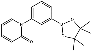 1-(3-(4,4,5,5-tetramethyl-1,3,2-dioxaborolan-2-yl)phenyl)pyridin-2(1H)-one 结构式