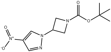 3-(4-硝基-1H-吡唑-1-基)氮杂环丁烷-1-羧酸叔丁基酯 结构式