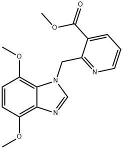 Methyl 2-[(4,7-dimethoxy-1H-benzimidazol-1-yl)methyl]nicotinate 结构式