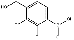 2,3-二氟-4-(羟甲基)苯基硼酸 结构式