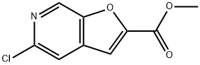 METHYL 5-CHLOROFURO[2,3-C]PYRIDINE-2-CARBOXYLATE 结构式