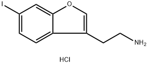 2-(6-iodobenzofuran-3-yl)ethanamine hydrochloride 结构式