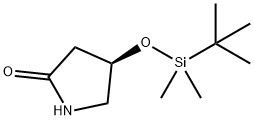 (R)-4-((叔丁基二甲基甲硅烷基)氧基)吡咯烷-2-酮 结构式