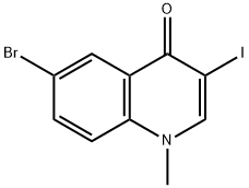 6-Bromo-3-iodo-1-methyl-1H-quinolin-4-one 结构式