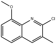 2-chloro-8-methoxy-3-methylquinoline 结构式