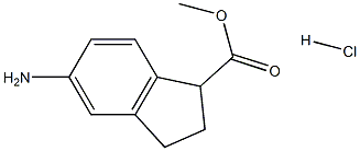 5-氨基-2,3-二氢-1H-茚-1-羧酸甲酯盐酸盐 结构式