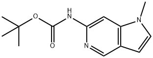 tert-Butyl methyl(1H-pyrrolo[3,2-c]pyridin-6-yl)carbamate 结构式
