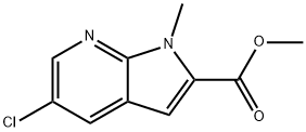 Methyl 5-chloro-1-methyl-1H-pyrrolo[2,3-b]pyridine-2-carboxylate 结构式