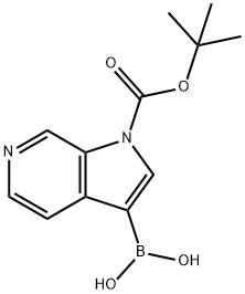 {1-[(tert-butoxy)carbonyl]-1H-pyrrolo[2,3-c]pyridin-3-yl}boronic acid 结构式