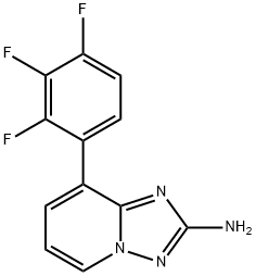 8-(2,3,4-三氟苯基)-[1,2,4]三唑并[1,5-A]吡啶-2-胺 结构式