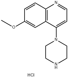 6-Methoxy-4-(piperazin-1-yl)quinolineHydrochloride 结构式