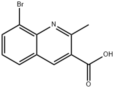 3-QUINOLINECARBOXYLIC ACID, 8-BROMO-2-METHYL- 结构式