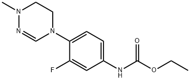 乙基 (3-氟-4-(1-甲基-5,6-二氢-1,2,4-三嗪-4(1H)-基)苯基)氨基甲酯 结构式