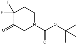 4,4-二氟-3-氧代哌啶-1-羧酸叔丁酯 结构式