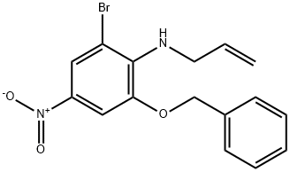 N-烯丙基-2-(苄氧基)-6-溴-4-硝基苯胺 结构式