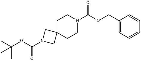 7-苄基-2-叔丁基2,7-二氮杂螺[3.5]壬烷-2,7-二羧酸酯 结构式