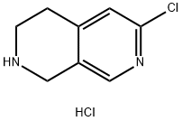 6-氯-1,2,3,4 - 四氢 - [2,7]二氮杂萘盐酸盐 结构式