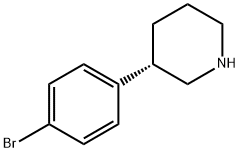 (S)-3-(4-溴苯基)哌啶 结构式