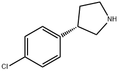 (S)-3-(4-氯苯基)吡咯烷 结构式