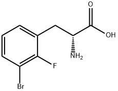 (R)-2-氨基-3-(3-溴-2-氟苯基)丙酸 结构式