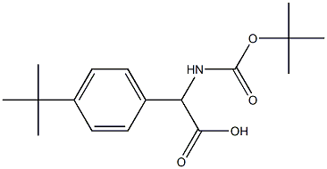 2-((叔丁氧基羰基)氨基)-2-(4-(叔丁基)苯基)乙酸 结构式