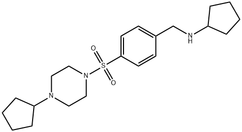 N-(4-((4-Cyclopentylpiperazin-1-yl)sulfonyl)benzyl)cyclopentanamine 结构式