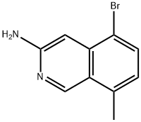 5-bromo-8-methylisoquinolin-3-amine 结构式