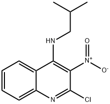 2-氯-N-(2-甲基丙基)-3-硝基-4-喹啉胺 结构式