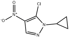 5-氯-1-环丙基-4-硝基-1H-吡唑 结构式