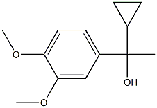 1-CYCLOPROPYL-1-(3,4-DIMETHOXYPHENYL)ETHAN-1-OL 结构式