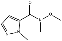 N-甲氧基-N,1-二甲基-1H-吡唑-5-甲酰胺 结构式