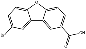 8-bromo-2-Dibenzofurancarboxylic acid 结构式